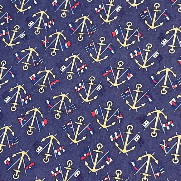 TOMMY HILFIGER ALL OVER PRINT Large Anchor Sailing Nautical Shirt VTG 90’s - Picture 3 of 8